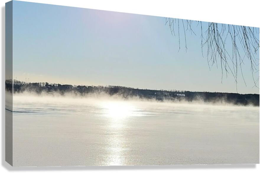 morning-mist-stretched-canvas photo morning mist printed to stretched canvas